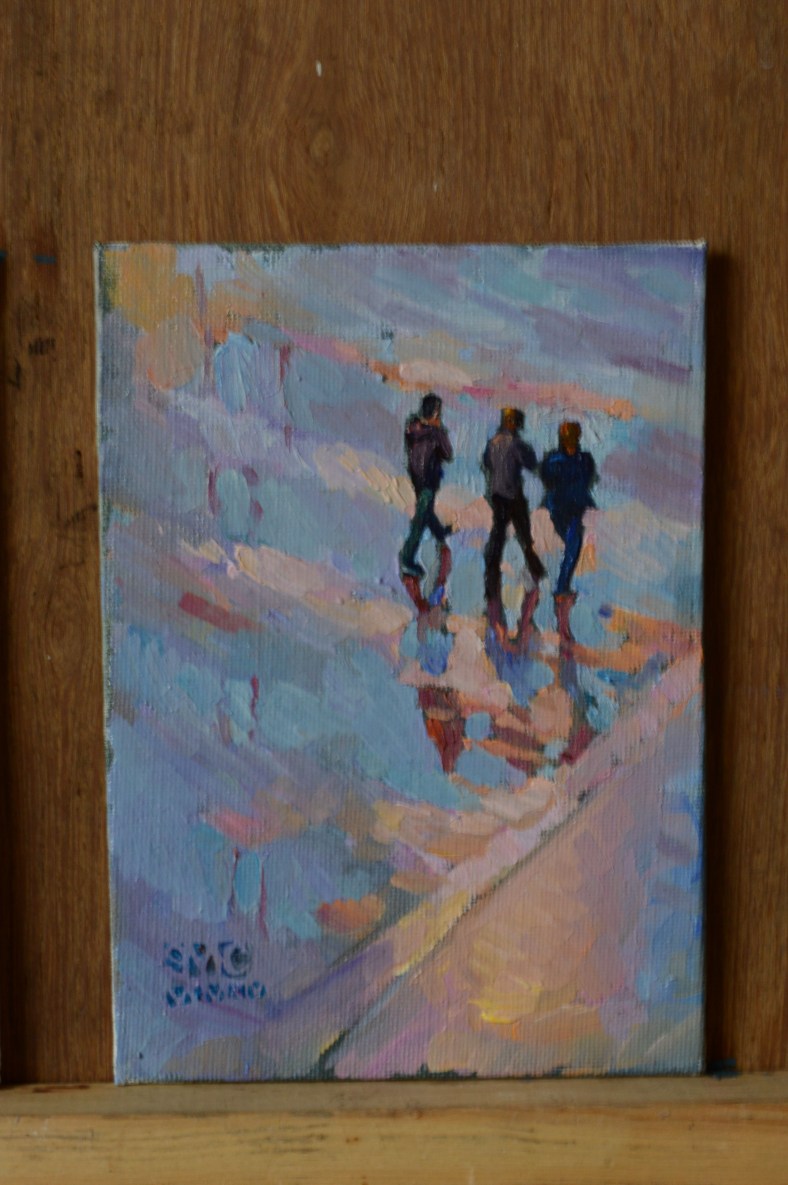 3 People eating chips